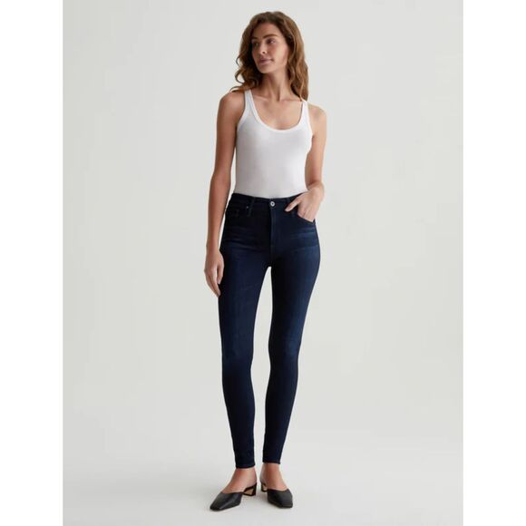 29r AG Adriano Goldschmied The Farrah High Rise Skinny Dark Wash Blue Skinny - Picture 1 of 8